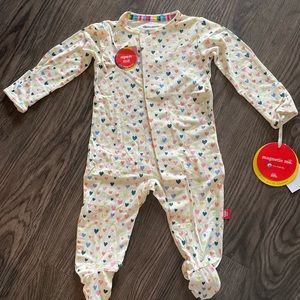 Magnetic Me girls footed coverall